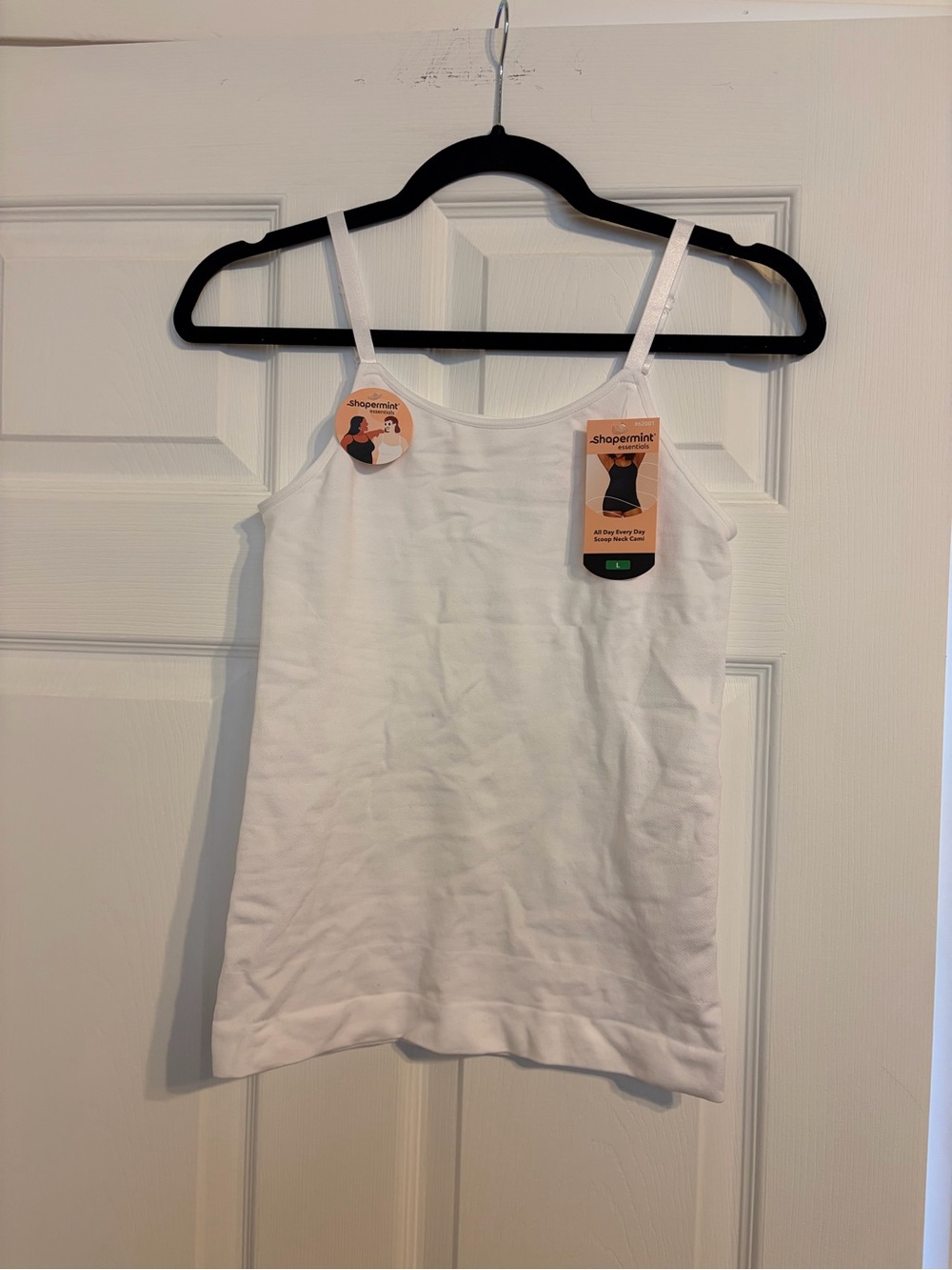 Shapermint White & Black Slim Adjustable-Strap Camisole